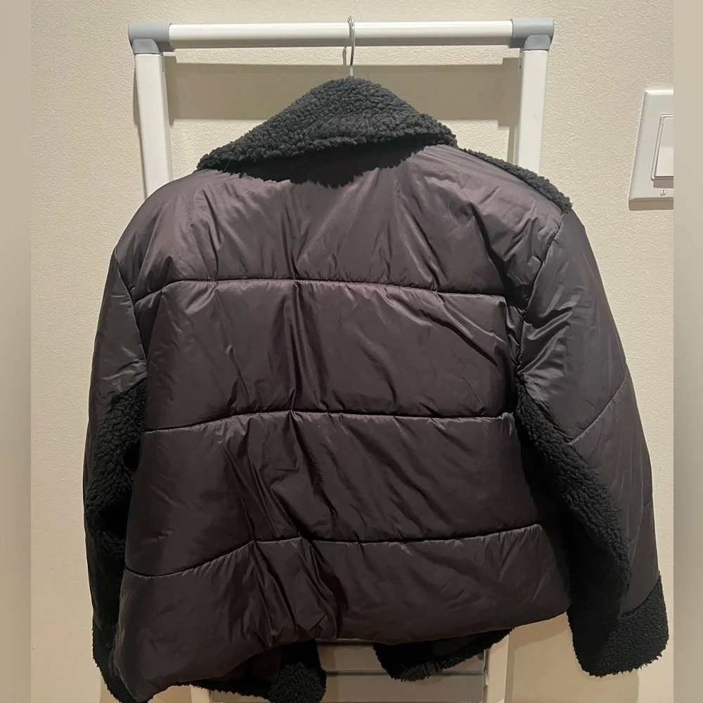 Steve Madden Faux Fur Black Puffer Jacket - Picture 7 of 7